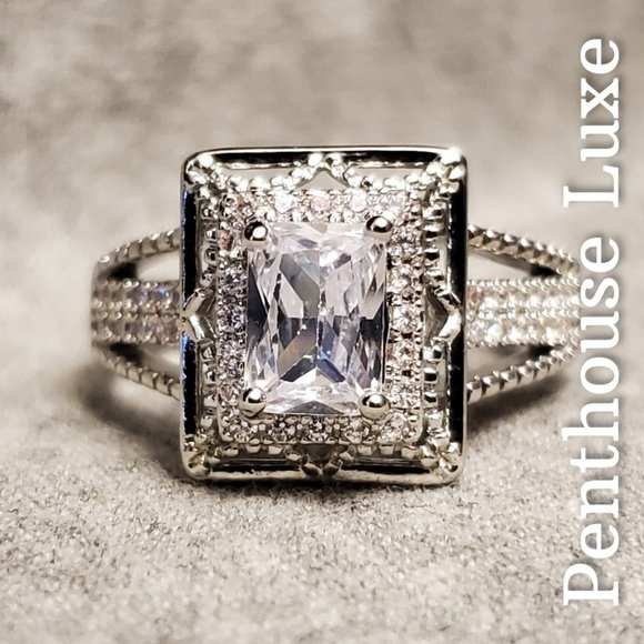FINAL RESTOCK!! Radiant Cut White Sapphire Ring - Picture 6 of 7